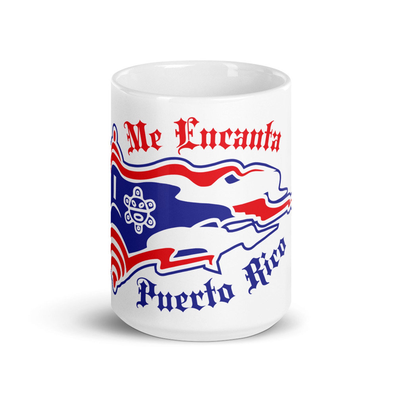 Puerto Rico Me Encanta Puerto Rico White Glossy Mug Etsy UK