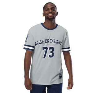 Arise Creations Unisex Sports Jersey Grey-Navy-White