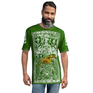 King Pakal Rocketship All Over Print  t-shirt