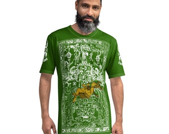 King Pakal Rocketship All Over Print  t-shirt