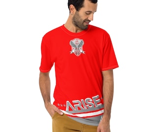 Arise Creations Fly Phoenix Red/Gray All-Over Print Unisex T-Shirt