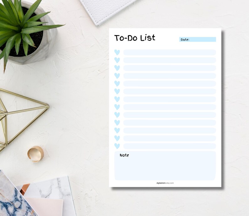 Printable To Do List, to do list notepad, printable todo list, goodnotes to do list, packing list, todo list, task list template, checklist planner