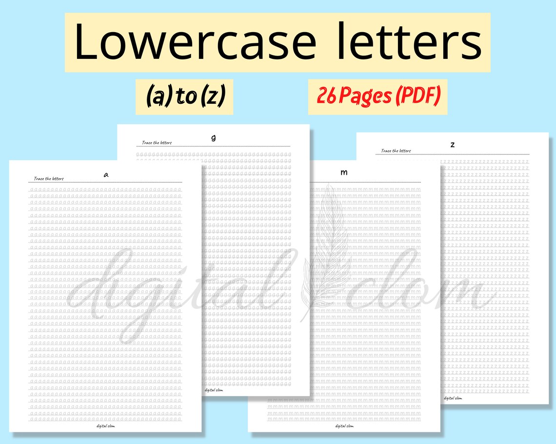 Handwriting Practice Printable Handwriting Worksheets58 | Etsy