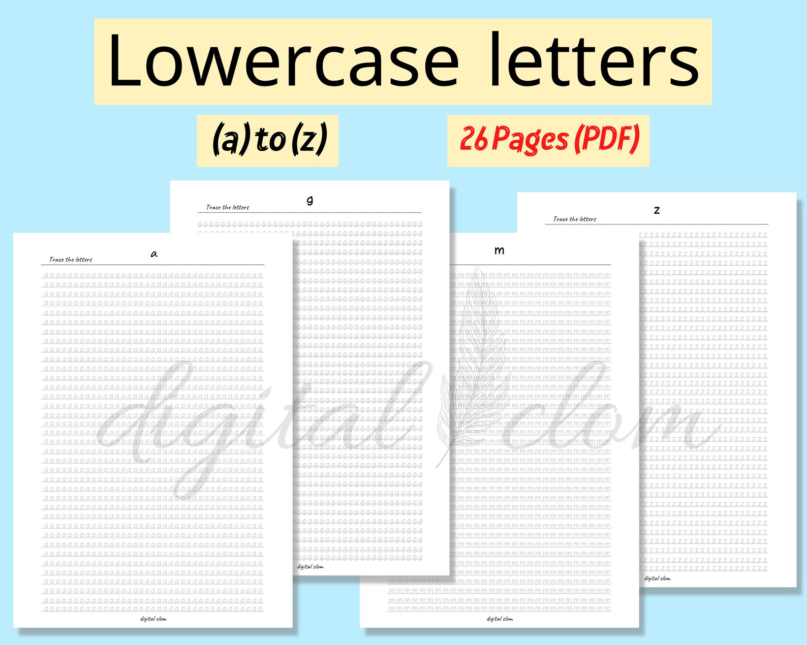 Handwriting Practice Printable Handwriting Worksheets58 | Etsy