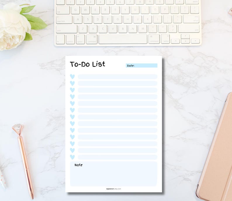 Printable To Do List, to do list notepad, printable todo list, goodnotes to do list, packing list, todo list, task list template, checklist planner