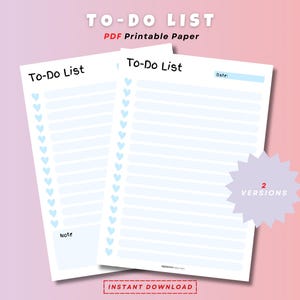 Printable To Do List, to do list notepad, printable todo list, goodnotes to do list, packing list, todo list, task list template, checklist planner