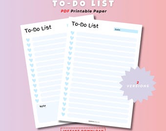 Printable To-Do List: Task List Template (PDF Download)