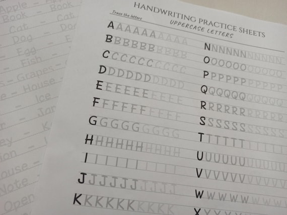 Basic Strokes Handwriting Practice Sheet, Printable Handwriting