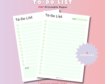 Printable To Do List: Task List Template (PDF Download)