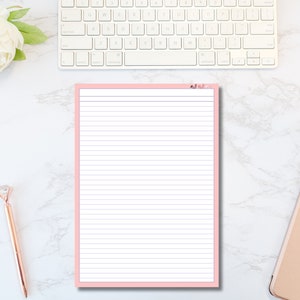 Notebook Paper Digital Download - School Paper - Lined Paper PDF Printable Paper - Lined Paper A5, A4, Letter Size, PDF, Planner pages, iPad