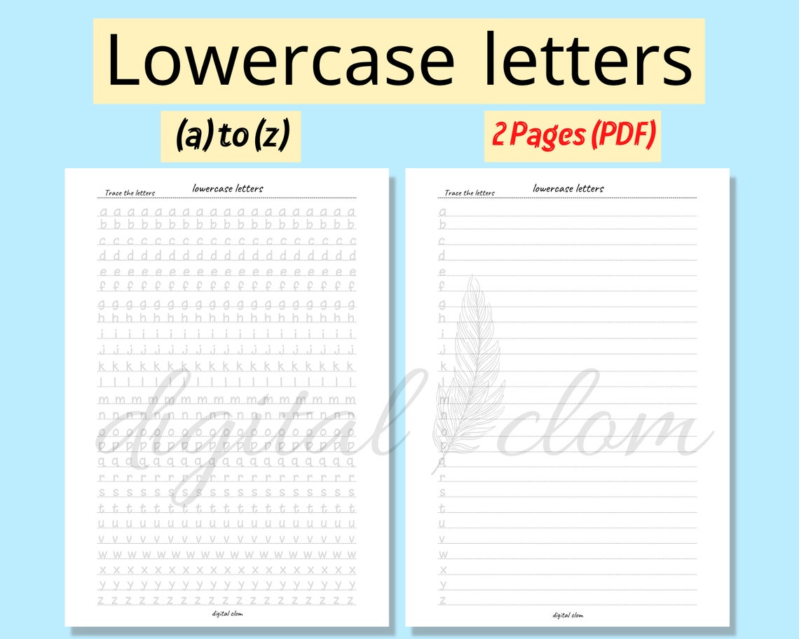 Handwriting Practice Printable Handwriting Worksheets58 | Etsy