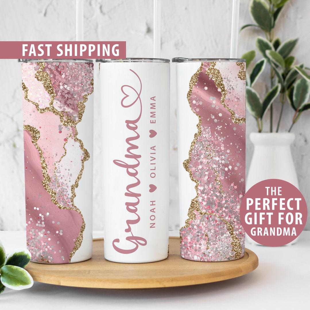 Personalized Grandma Tumbler Gift From Grandkids for Mothers Day Gift, Best Grandma Gift Cute ...
