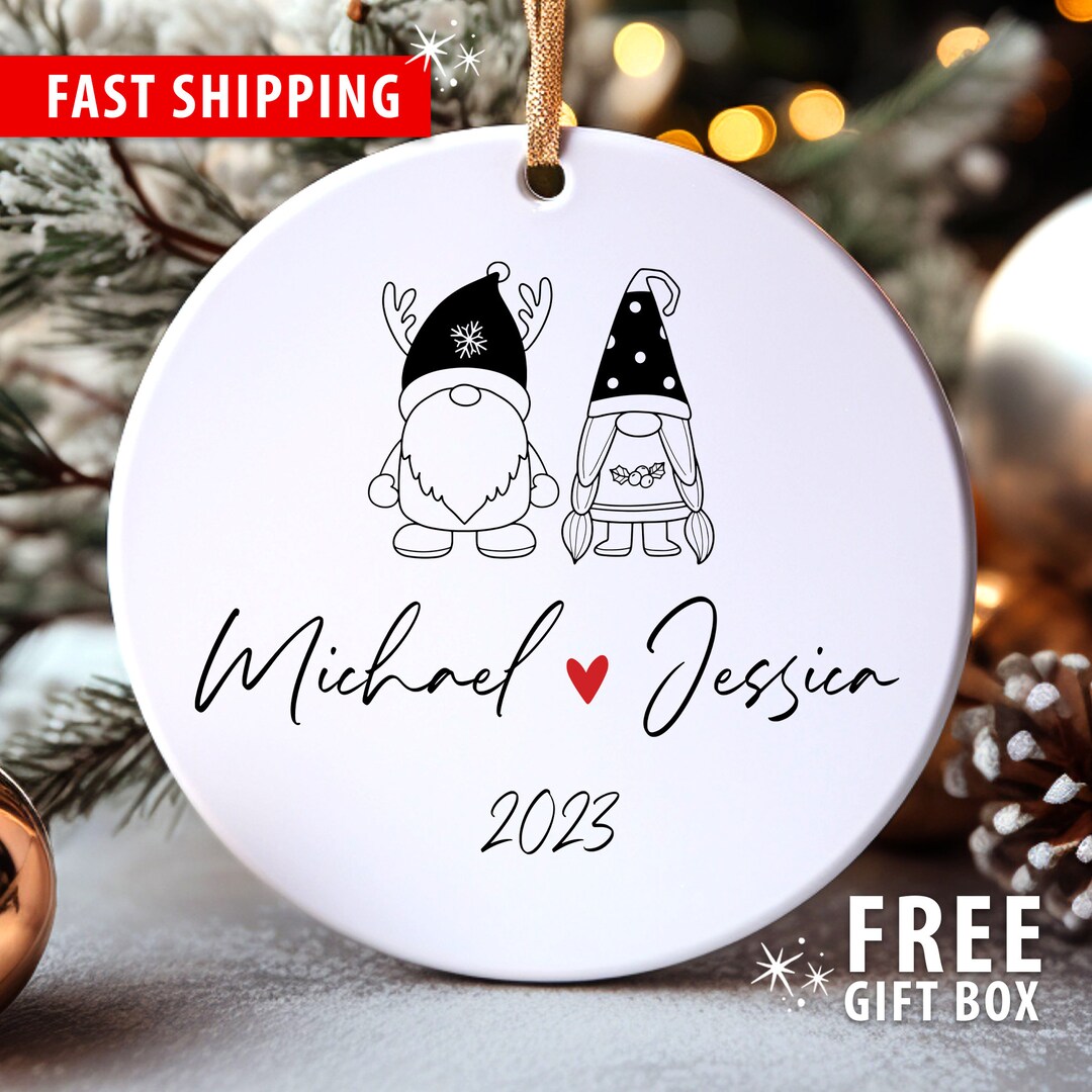 Personalized Couple Christmas Ornament Gift for Couple, New Couple ...