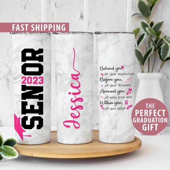 Personalized Graduation Tumbler, Custom Grad Cup Gift for Her, 2026 Senior Tumbler Mug, Custom Grad Gift Senior 2026 Graduation Tumbler Gift