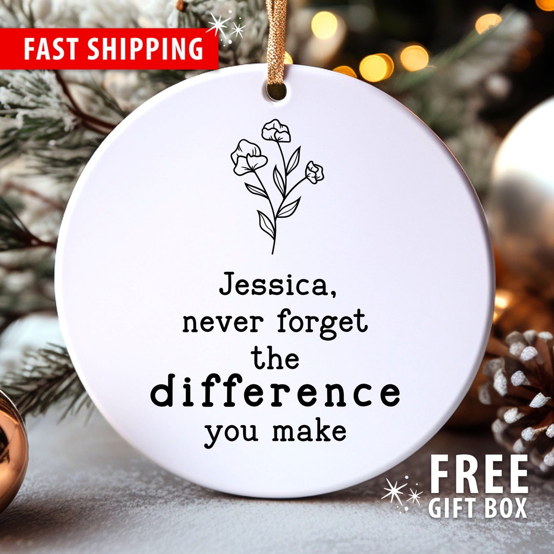 Personalized Employee Ornament Gift for Employees, Never the