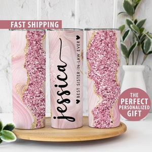 Personalized Sister In Law Tumbler Gift for Mothers Day Gift, Custom Name Sister-In-Law Tumbler Cup Birthday Gift, Best Future Sister In Law