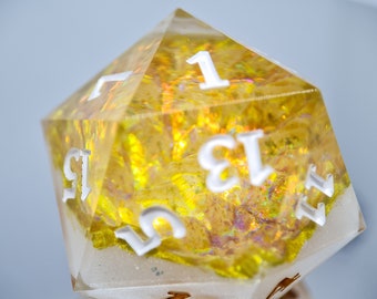 Golden Geode Glint (35mm Chonk D20)