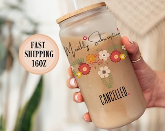 Monthly Subscription Cancelled, Hysterectomy Gift, Hysterectomy Tumbler, 16oz Women's Health Frosted Cup