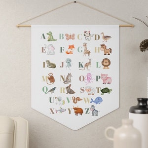 Tier Alphabet Poster Banner, Junge oder Mädchen Kinderzimmer Wand Dekor, Kinderzimmer Dekor