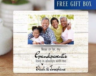 Grandparents Picture Gift, Personalized Grandparents Keepsake Gift, Custom Grandparent Gift from Grandkids, Photo Frame Grandparents Gift