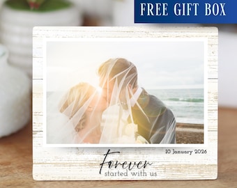 Wedding Photo Gift Board Keepsake, Personalized Valentine's Day Couple Gift, Gifted Wedding Photo, Wedding Photo Customer Custom Gift