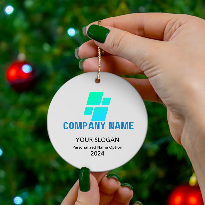 Company Logo Design Ornament, Personalized Business Logo Ornament ...