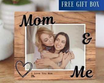 Mom and Me Photo Keepsake Gift, Personalized Photo Mom Gift from Daughter Son, Custom Christmas Gift for Mom Grandma, Mom Gift