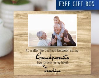 Grandpa & Grandpa Picture Frame Photo Gift, Personalized Grandparents Keepsake Gift, Custom Grandparent Gift from Grandkids