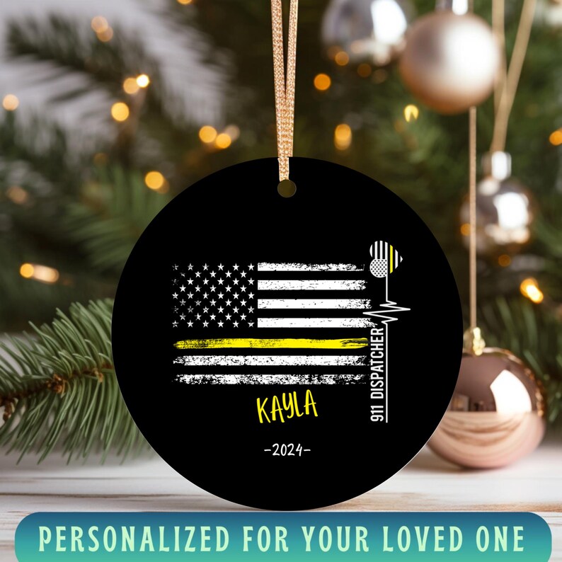 911 Dispatcher Gift Ornament, Personalized Dispatcher Ornament, 911
