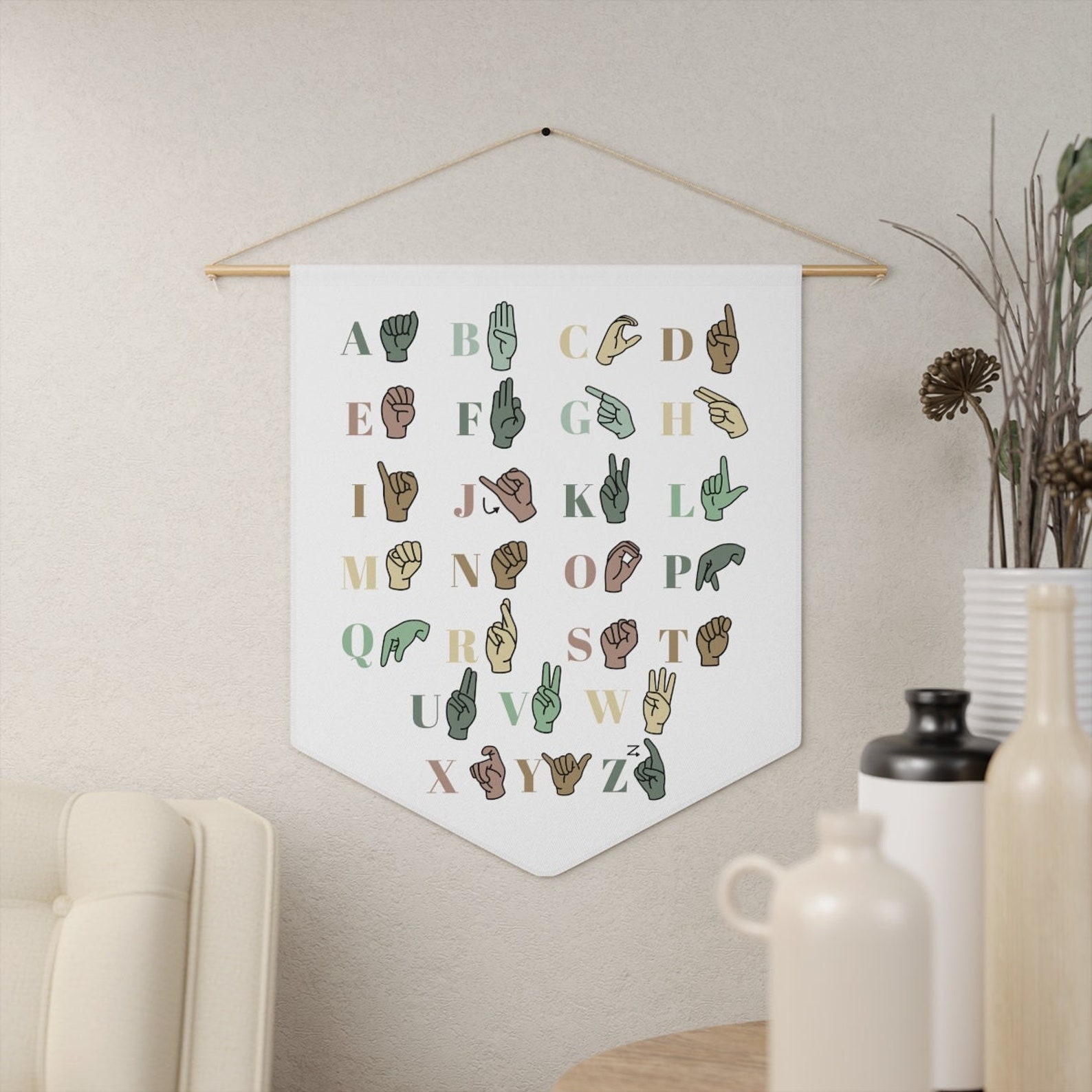 ASL Alphabet ASL Classroom Decor Sign Language Gift ABC Etsy