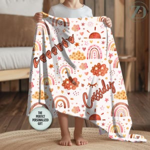 ASL Decken, personalisierte Regenbogen ASL Baby werfen, Taube Kultur Geschenk, Benutzerdefinierte Zeichen Decke, Gebärdensprache Geschenke, ASL Baby Decke Namen Geschenk
