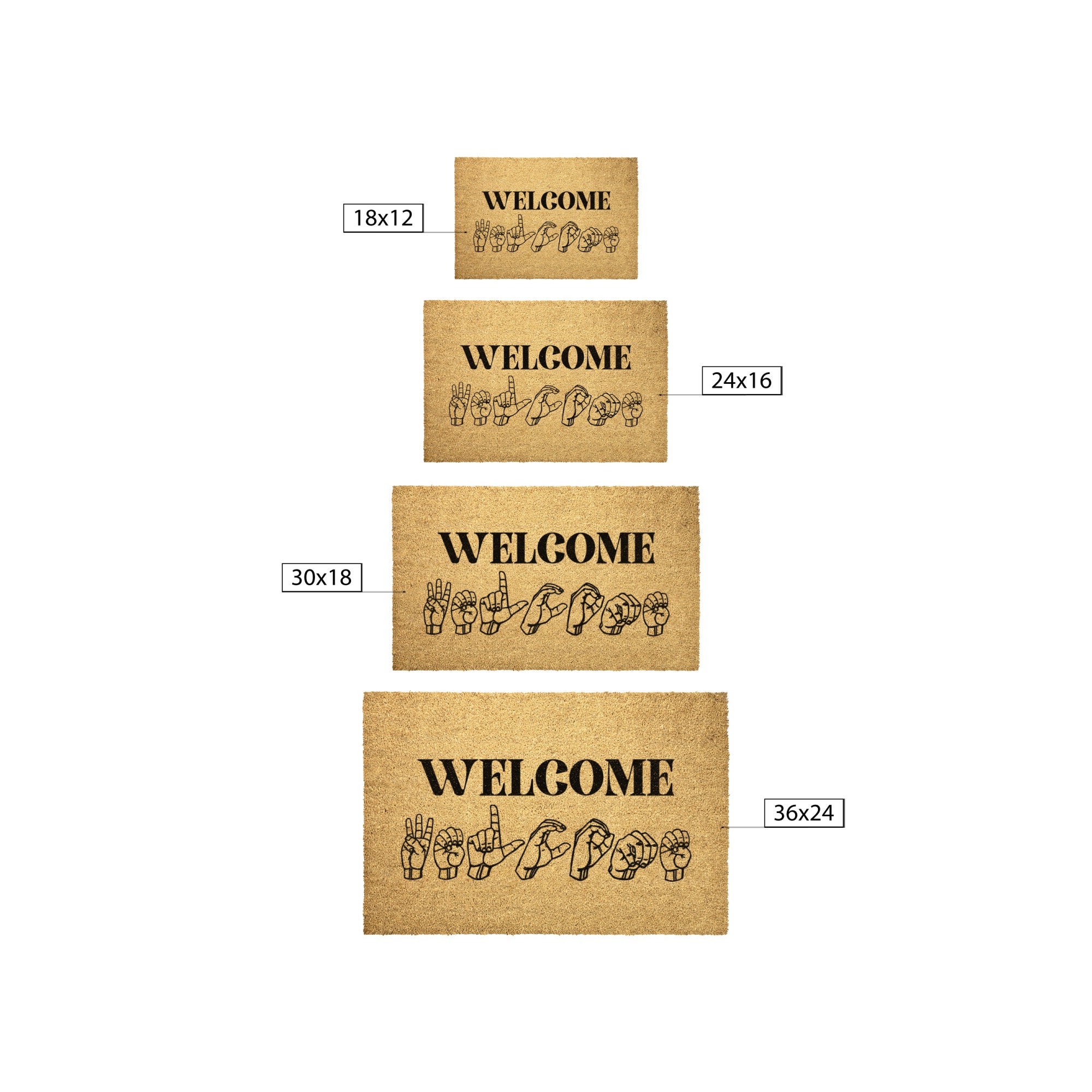 ASL Doormat ASL Gift ASL Sign Language Doormat Etsy