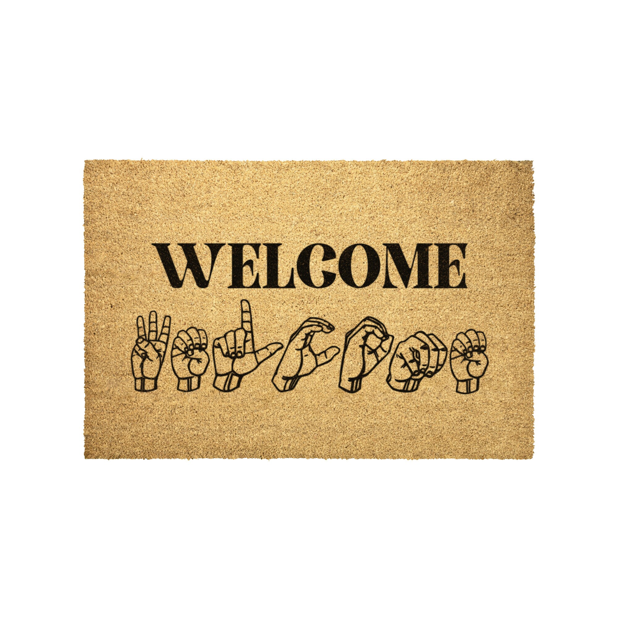 ASL Doormat ASL Gift ASL Sign Language Doormat Etsy
