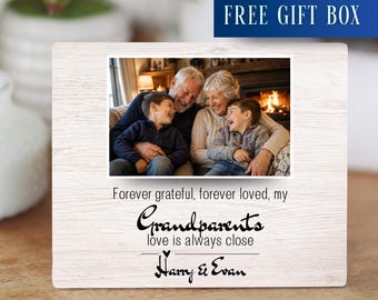 Personalized Grandparents Keepsake Gift, Custom Grandparent Gift from Grandkids, Grandpa & Grandpa Picture Frame Photo Gift