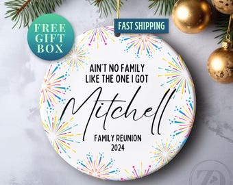 Ain't No Family Like The One I Got Ornament, Family Reunion Ornament, Fireworks Family Ornament, Family Name Ornament