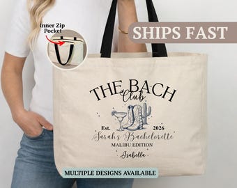 Custom Cowgirl Bachelorette Tote, Bridesmaid Weekender Tote Bag, Personalized Bachelorette Weekend Party Bag, Wedding Trip Tote