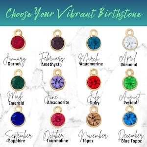 Birthstone add-on. Personalized Birthstone Charm, Custom Stone Charm, Single Stone Charm, Single Birthstone Add On, Silver & Gold Options
