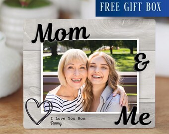 Personalized Mom and Me Photo Keepsake Gift, Photo Mom Gift from Daughter Son, Custom Christmas Gift for Mom Grandma, Mom Gift