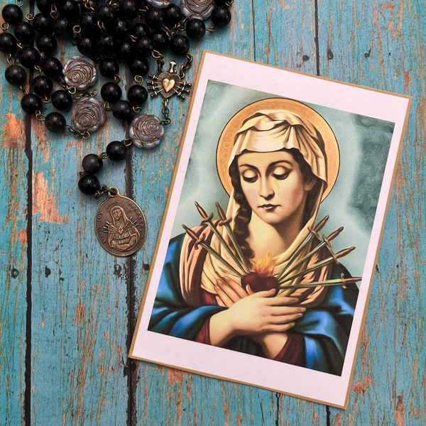 Chaplet of the Seven Sorrows-Devotion to Our Lady of the Seven Sorrows- PDF/ Instant Download- Print, Cut and Fold