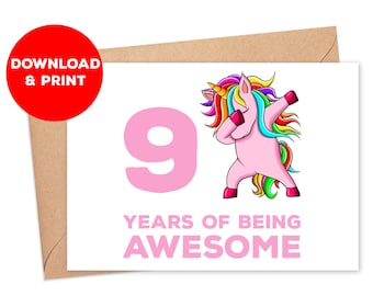 Fantastic Luxury Cute Pony & Girl Happy Birthday Card 