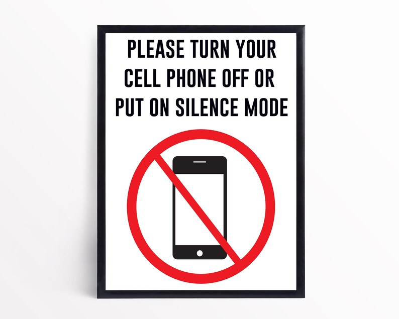 Printable No Cell Phones Allowed Sign, No Cell Phone Sign, No Cell ...