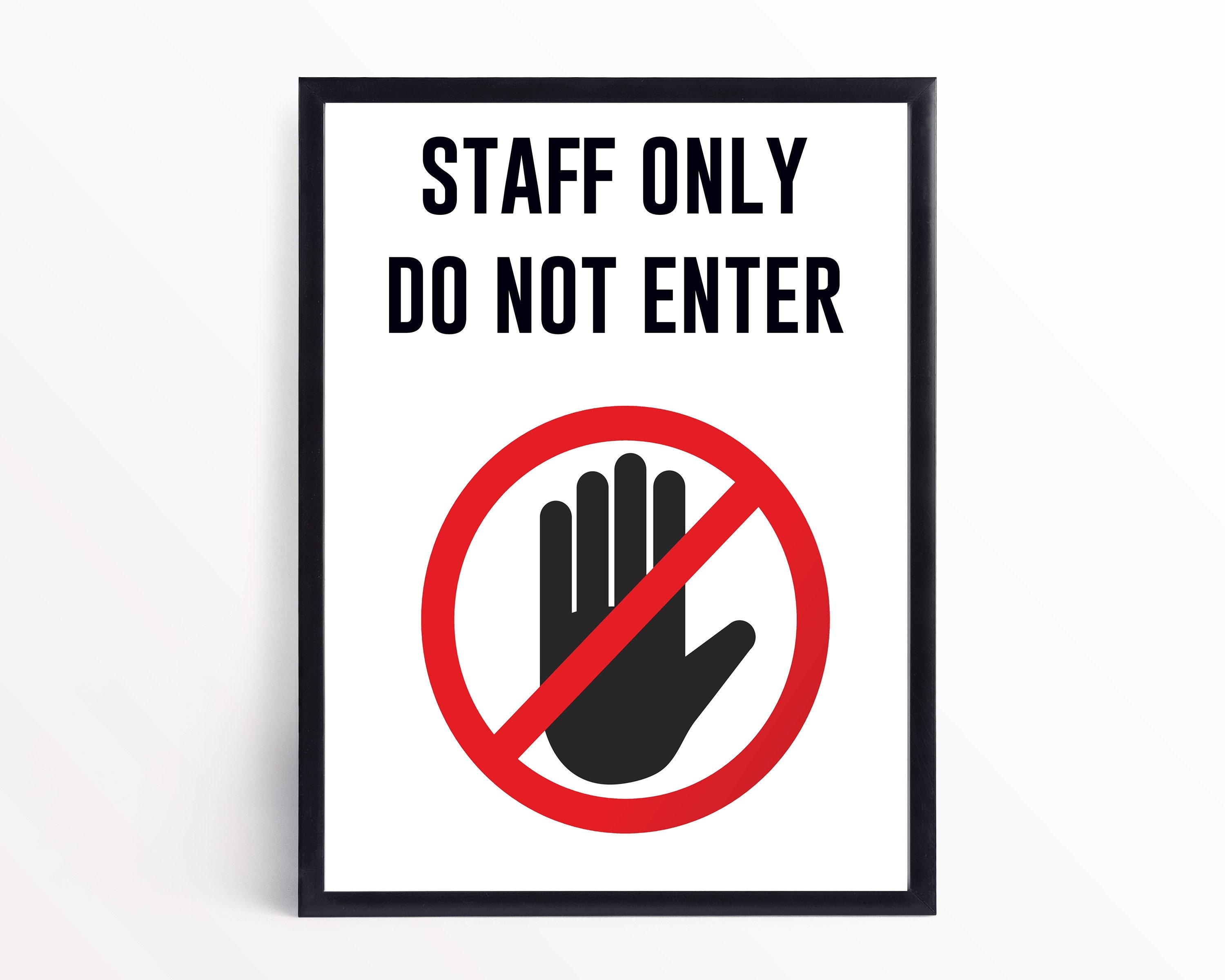 Staff Only Sign, Staff Only Door Sign, Printable Staff Only Sign, Do