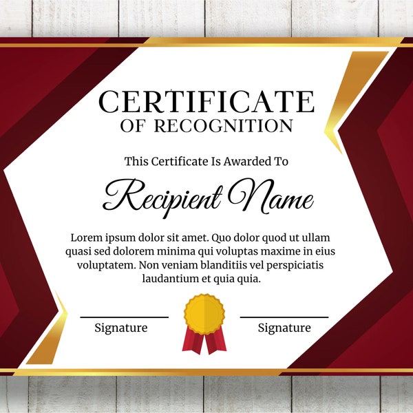 Editable Certificate Of Recognition Template, Recognition Certificate, Employee Recognition Template,Printable Employee Recognition Template