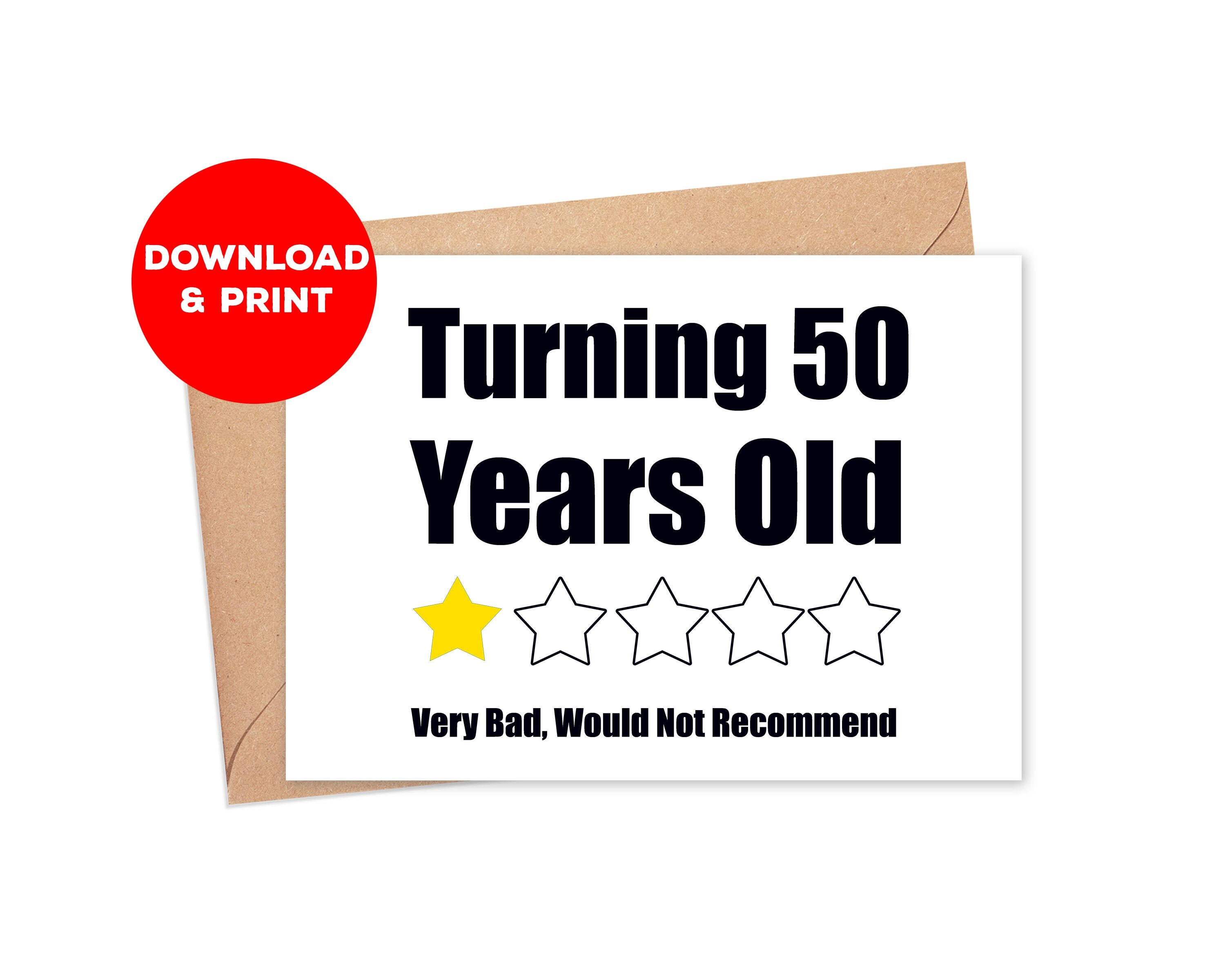 50 Birthday Card for Men / 50th Birthday Card for Women / 50th - Etsy