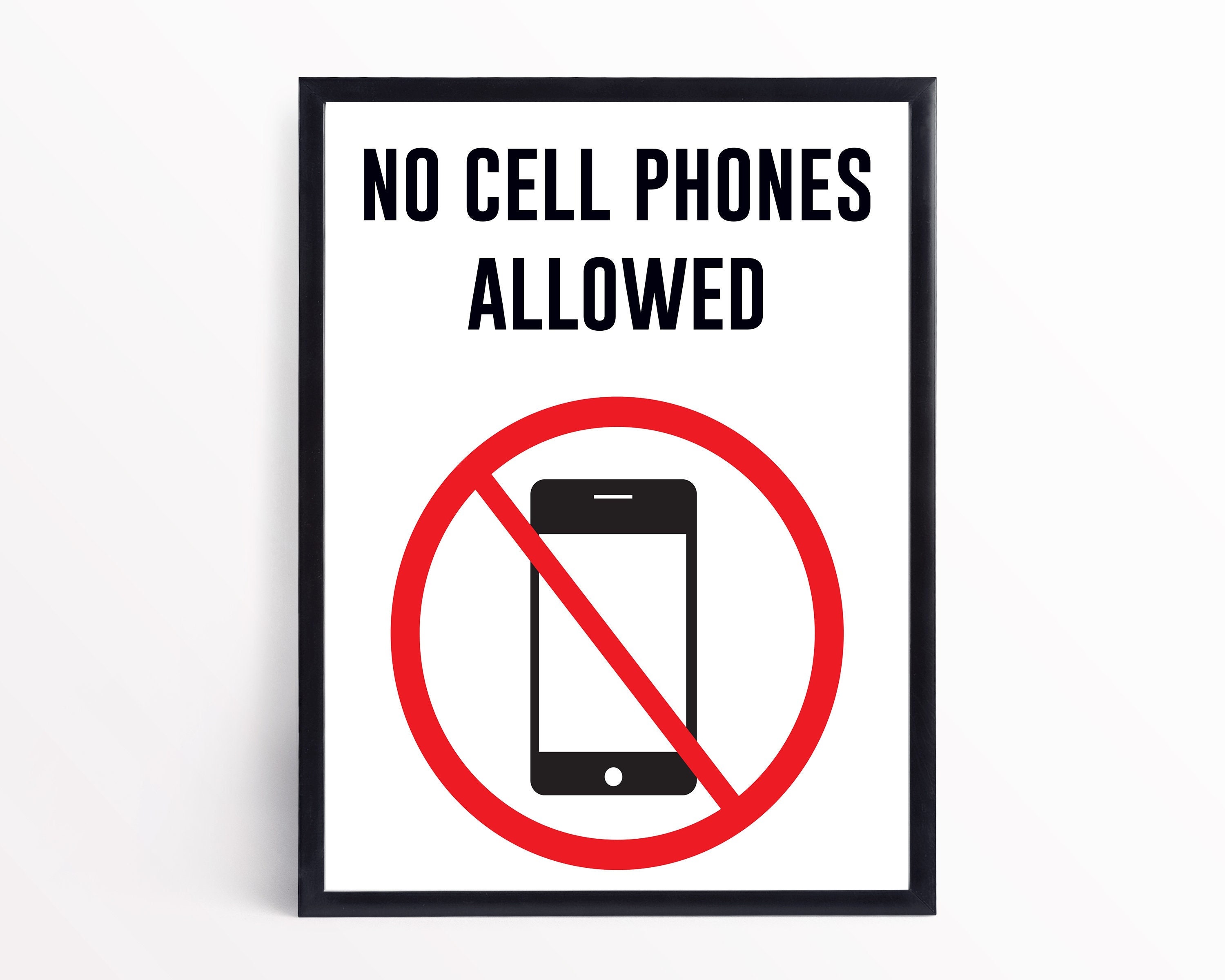 Printable No Cell Phones Allowed Sign No Cell Phone Sign No Cell Phone Use Sign No Cell Phone