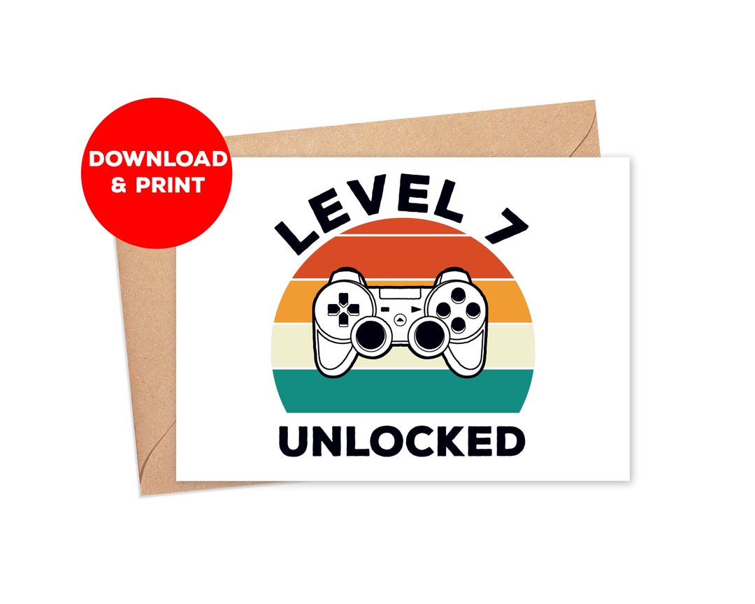 7 Year Old Birthday Card / Birthday Card for Boy / Printable - Etsy