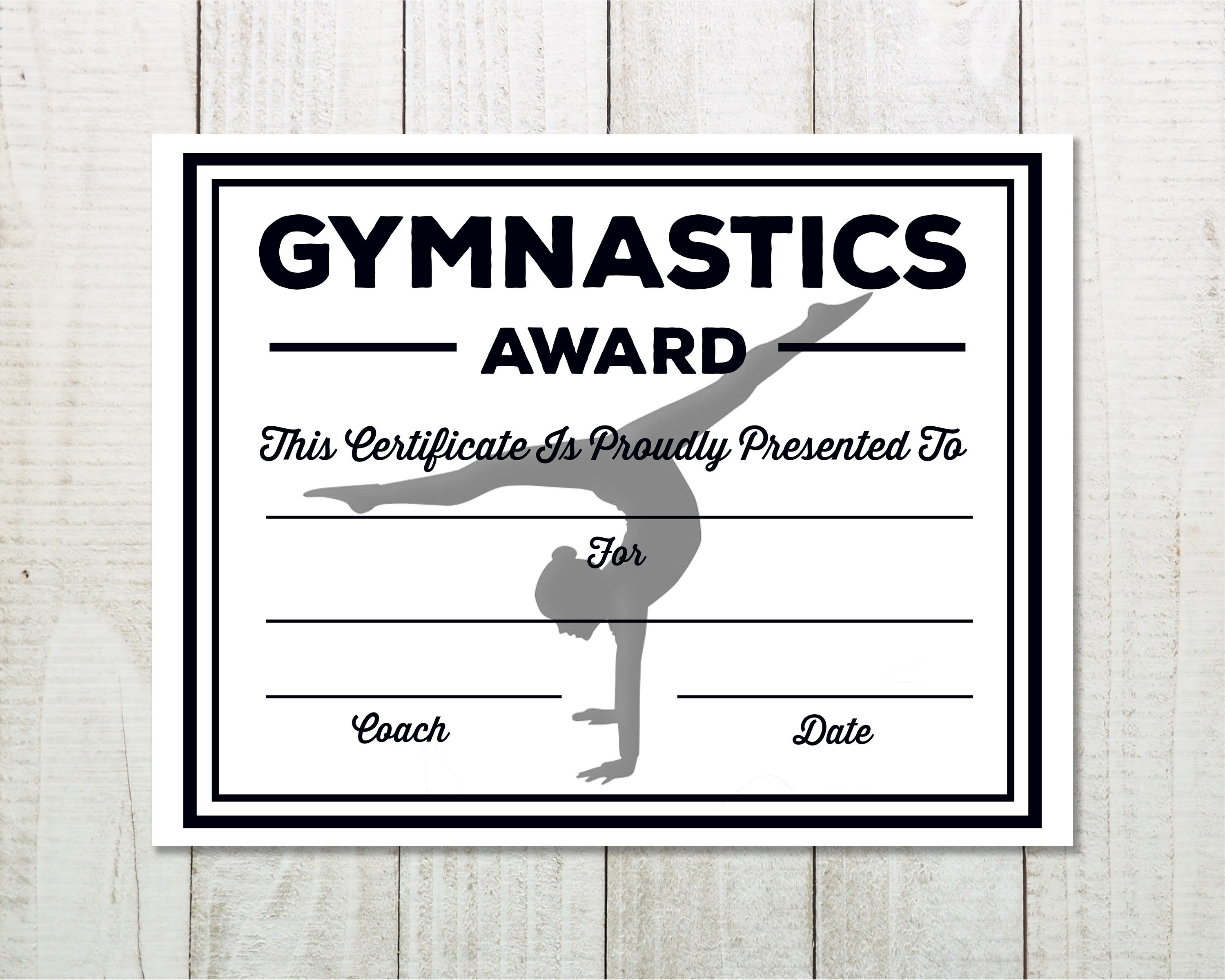 Image 5 for Gymnastics Certificate Template