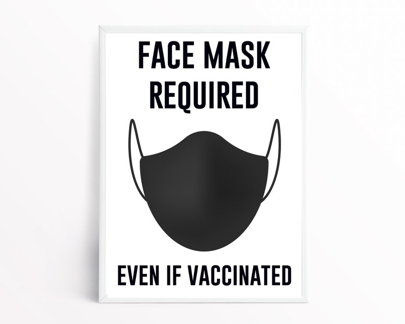 Printable Face Mask Required Sign, Face Mask Sign, Face Mask Sign for ...
