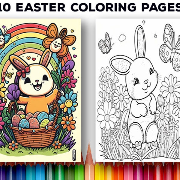 Printable Easter Coloring Pages For Kids, Easter Activities For Kids, Easter Activity Pages, Easter Activity Sheets, Easter Coloring Sheets