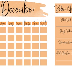 Printable Sobriety Calendar Template Sober Calendar Sobriety Tracker Printable Sobriety Calendar Template Sober Calendar Sobriety Tracker